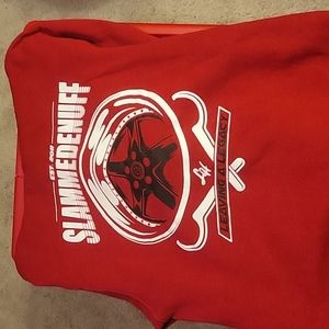 Slammedenuff hoodie, small, red